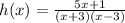 h(x)=\frac{5x+1}{(x+3)(x-3)}