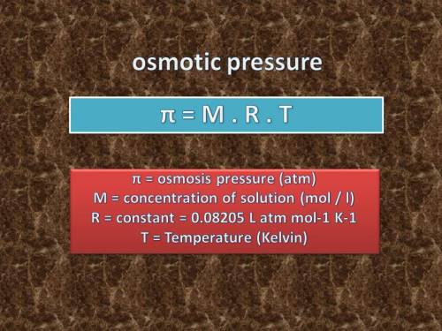 Assuming that the solute consists entirely of nacl (over 90% is), calculate the osmotic pressure of