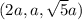 (2a, a,  \sqrt{5}a )