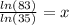 \frac{ln(83)}{ln(35)}=x