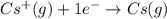 Cs^+(g)+1e^-\rightarrow Cs(g)