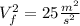 V_f^{2} = 25 \frac{m^{2}}{s^{2}}