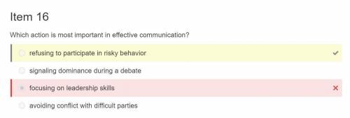 Which action is most important in effective communication?  a) focusing on leadership skills b) avoi