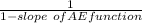 \frac{1}{1-slope\ of AE function}
