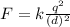 F = k \frac{q^2}{(d)^2}