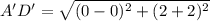 A'D'=\sqrt{(0-0)^{2}+(2+2)^{2}}