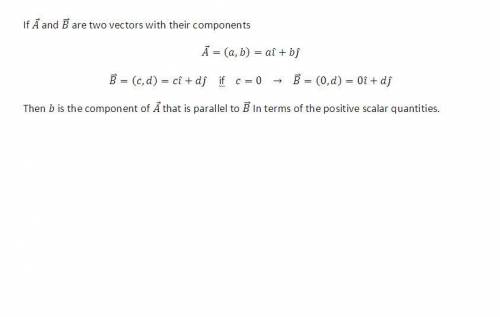 The scalar product can be described as the magnitude of b times the component of a that is parallel