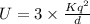 U =3\times \frac{Kq^{2}}{d}