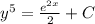 y^5 = \frac{e^{2x}}{2} + C