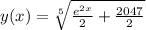 y(x) = \sqrt[5]{\frac{e^{2x}}{2} + \frac{2047}{2}}