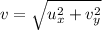 v=\sqrt{u_x^2+v_y^2}