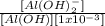 \frac{[Al(OH)_{2} ^-]}{[Al(OH)][1x10^{-3}]}