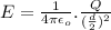 E = \frac{1}{4\pi \epsilon_{o}}.\frac{Q}{(\frac{d}{2})^{2}}