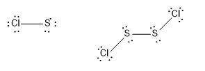 Acompound consists of 47.5% s and 52.5% cl by mass. draw the lewis structure based on the empirical