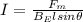 I = \frac{F_{m}}{B_{E}lsin\theta}