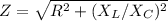 Z=\sqrt{R^2+(X_L/X_C)^2}