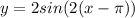 y=2sin(2(x-\pi))