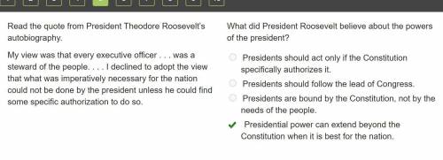 What did president roosevelt believe about powers of the president