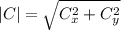 |C|=\sqrt{C_{x}^{2}+C_{y}^{2}}
