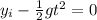 y_i-\frac{1}{2}gt^2=0