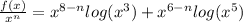 \frac{f(x)}{x^n}=x^{8-n}log(x^3)+x^{6-n}log(x^5)