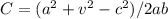 C = (a^2+v^2-c^2)/2ab