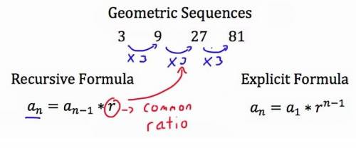 write recursive formula geometric sequence