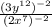 \frac{(3y^{12})^{-2}}{(2x^{7})^{-2}}