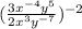 (\frac{3x^{-4}y^{5}}{2x^{3}y^{-7}})^{-2}