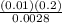\frac{(0.01)(0.2)}{0.0028}