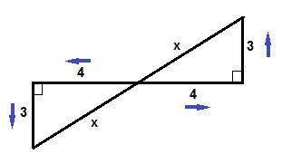 Two men, starting at the same point, walk in opposite directions for 4 meters, turn left and walk an