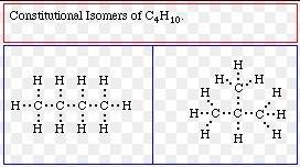 Draw two lewis structures for a compound with the formula c4h10. no atom bears a charge, and all car