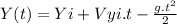 Y(t)=Yi+Vyi.t-\frac{g.t^{2} }{2}