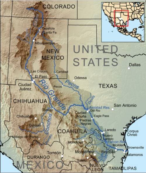 Which arrow is closest to the rio grande ?