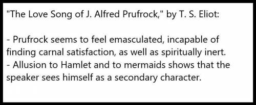 Read the excerpt from the love song of j. alfred prufrock. shall i say, i have gone at dusk throug