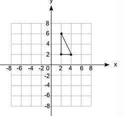 Ashape is shown on the graph:   which of the following is a reflection of the shape?