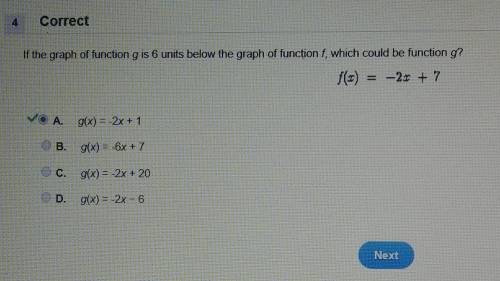 Plz  meif the graph of function g is 6 units below the graph of function f, which could be function