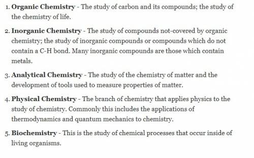 The branch of chemistry that is the study of the composition, properties, and reactions of matter is