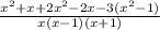 \frac{x^2+x+2x^2-2x-3(x^2-1)}{x(x-1)(x+1)}