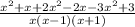 \frac{x^2+x+2x^2-2x-3x^2+3}{x(x-1)(x+1)}