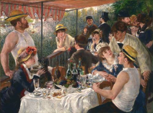 The luncheon of the boating party (above) is a wonderful example of how many impressionist and post-