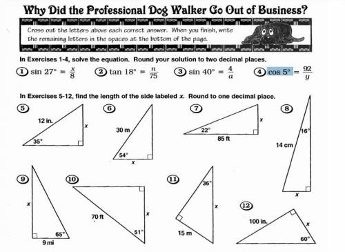 Why did the professional dog walker go out of business math worksheet answers?