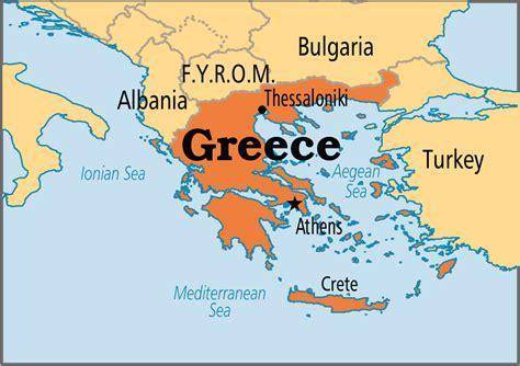 What are the three seas that surround greece?