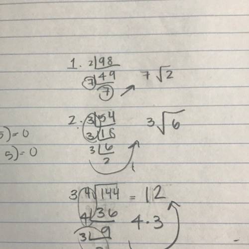 How do i solve the square root of all these problems step by step