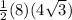 \frac{1}{2}(8)(4\sqrt{3})
