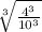 \sqrt[3]{\frac{4^3}{10^3}}