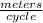 \frac{meters}{cycle}