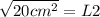 \sqrt{20cm^{2}} =L2