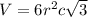 V=6r^2c\sqrt {3}