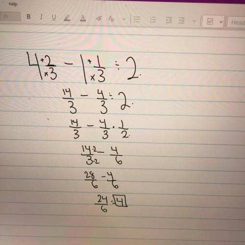 42/3−1 1/3÷2  find the value of this question